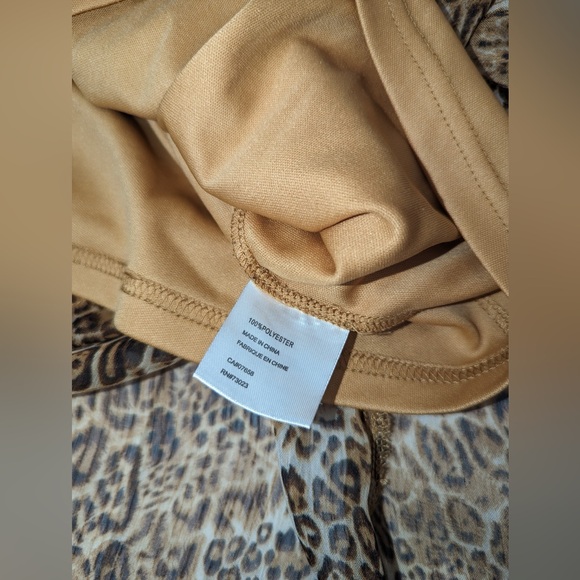 Mini Animal Print Dress With Maxi Sheer Overlay - Picture 10 of 12